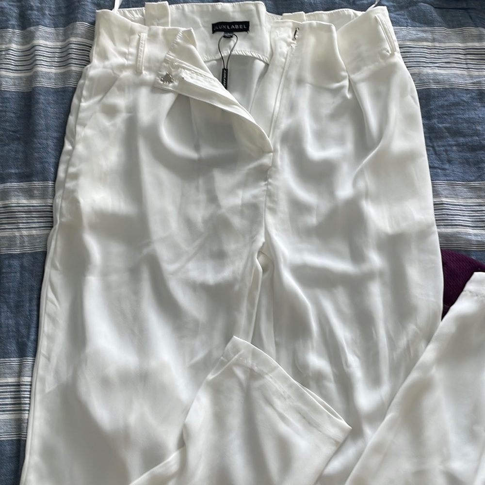 Jlux label sheer white pants